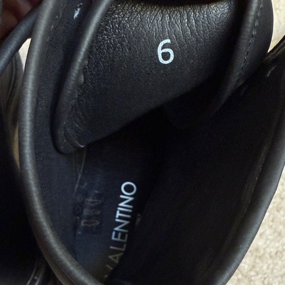 Valentino By Mario Valentino Womens Marti Leather Combat black Boots - Picture 9 of 9